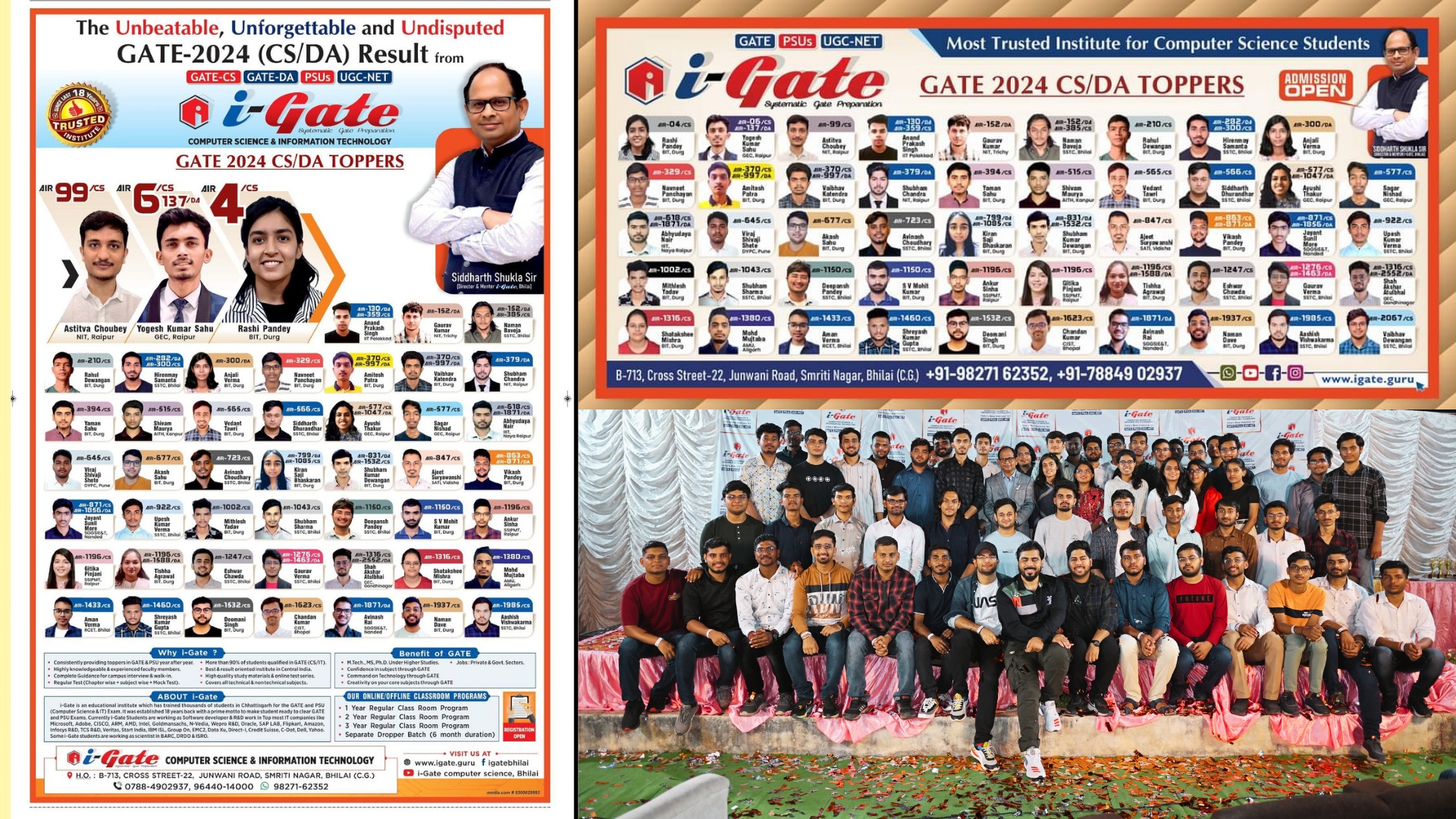 🚀 GATE 2024 CS RESULT : iGATE Bhilai Continues Its Legacy of Excellence