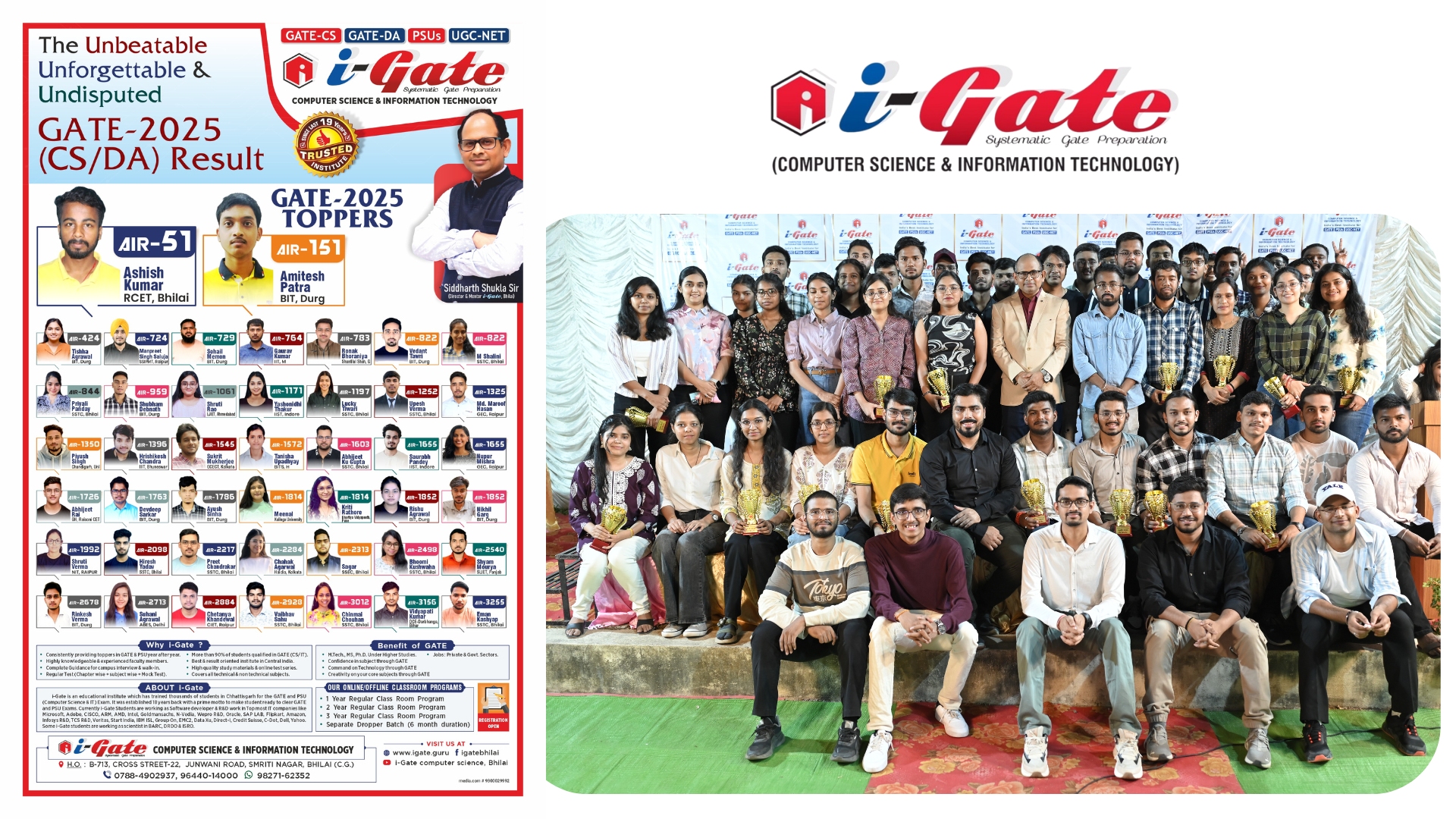 🎯 GATE 2025 CS RESULT & i-GATE Bhilai: Turning Dreams into Ranks
